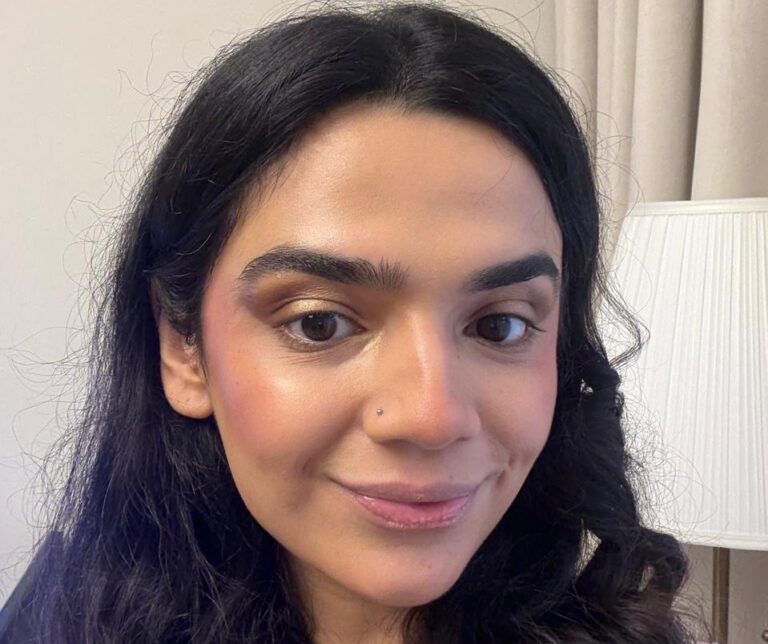 warm undertone face example natural makeup close up