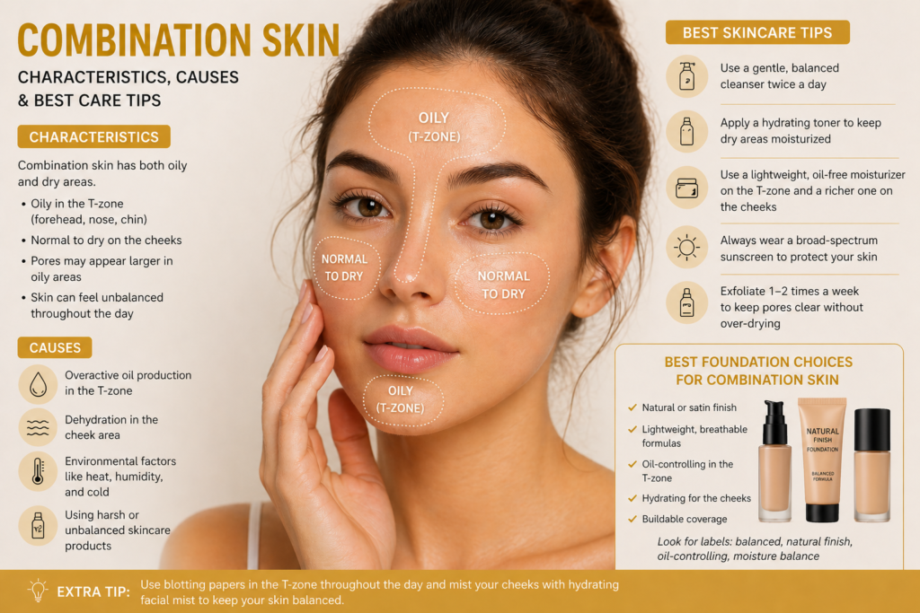 best foundation for your skin type combination