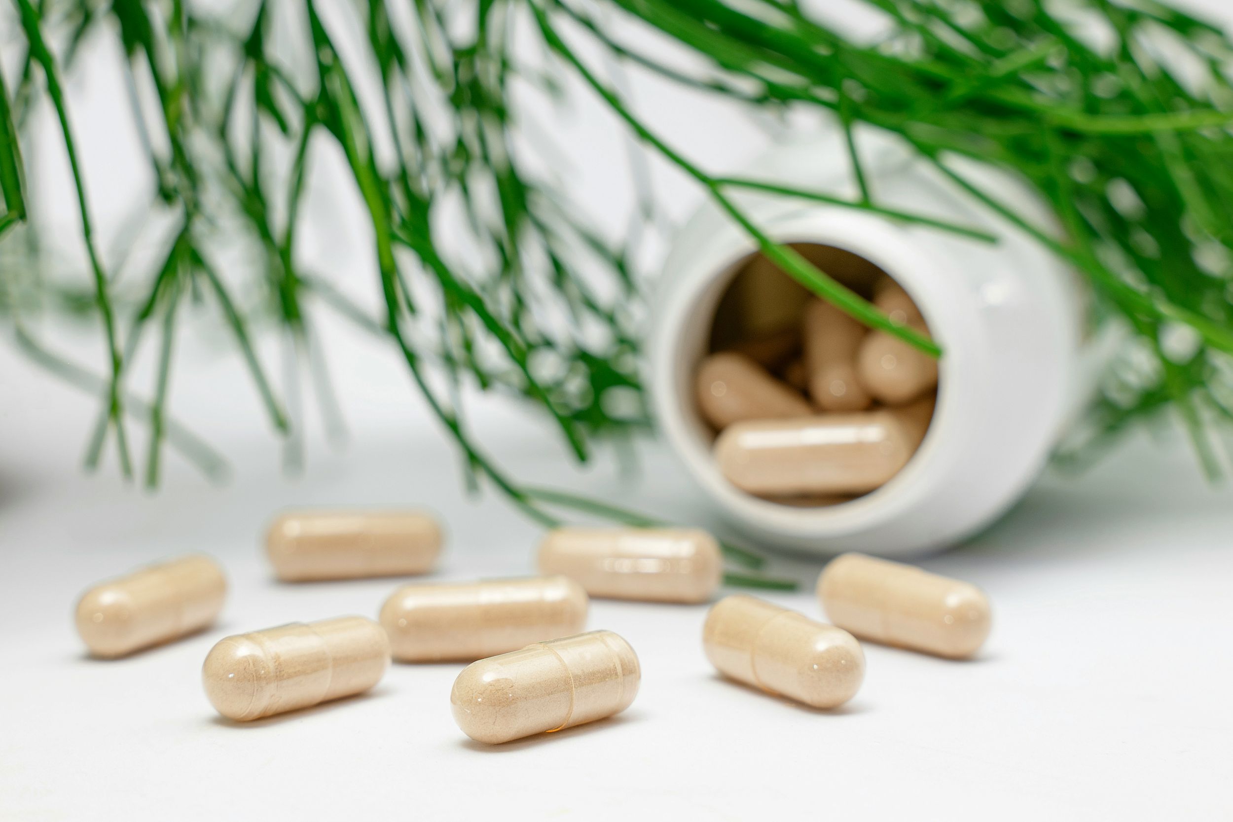 Collagen powder and capsules, showing whether collagen helps hair growth